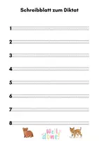 Vorschau - Stundenentwürfe - Dosendiktat / Schleichdiktat Waldtiere 🌲 Schreiben & Sachunterricht (32 Karten + 2 Lineaturen) - Seite 3