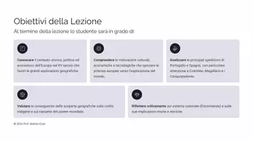 anteprima - Presentazioni / Lavagne - Le Grandi Esplorazioni e la Conquista del Nuovo Mondo - Pagina 1