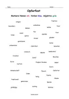 Vorschau - Arbeitsblätter - 🐏Übungsblatt zu Wortarten Opferfest Hadj 🌙 | Wortarten Islam | Deutsch | DaZ | DaF | 2. und 3. Klasse | Eid al- Adha | Grundschule: Nomen, Verben, Adjektive üben | Wortschatz Islam | Wortsammlung Islam | Islam für Kinder - Seite 1