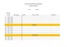 Vorschau - Unterrichtsreihen - Schuljahresbeginn - Jahresplanung: Stoffverteilungsplan 2026-2027 - Seite 1