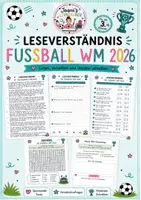 Vorschau - Arbeitsblätter - Leseverständnis/ Kreatives Schreiben Fußball WM - Deckblatt
