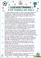 Vorschau - Arbeitsblätter - Leseverständnis/ Kreatives Schreiben Fußball WM - Seite 1