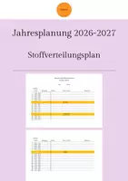Vorschau - Unterrichtsreihen - Schuljahresbeginn - Jahresplanung: Stoffverteilungsplan 2026-2027 - Deckblatt