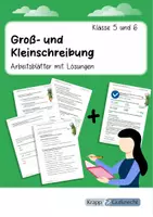 Vorschau - Arbeitsblätter - Groß- und Kleinschreibung – Klasse 5 und 6 - Deckblatt