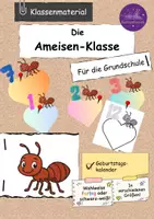 Vorschau - Lehrpläne/Lehrermaterial - Geburtstagskalender Ameise Klassentier / Klassenmaskottchen - Deckblatt
