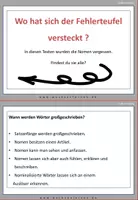 Vorschau - Fördermaterial/Inklusion - Schreibschrift:Papstwahl Spezial: Fehlerteufel Lesekarten Großschreibung - Seite 2