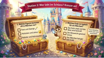 Vorschau - Unterrichtsreihen - Märchen & Fabeln komplett – 13 Materialien: Arbeitshefte, Quiz & Stationen - Seite 3