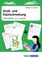 Vorschau - Arbeitsblätter - Groß- und Kleinschreibung – Klasse 5 und 6 - Deckblatt