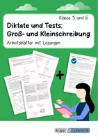 Vorschau - Test - Diktate und Tests: Groß- und Kleinschreibung – Klasse 5 und 6 - Deckblatt