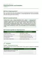 Vorschau - Arbeitsblätter - Gegenargumente erkennen und entkräften - Seite 1