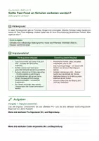 Vorschau - Arbeitsblätter - Stellungnahme verfassen - Impulstabelle, stärkste Argumente und Strukturplan - Seite 1