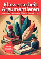 Vorschau - Test - Argumentieren (Klassenarbeit / Test / Klausur) - Deckblatt