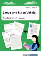 Vorschau - Arbeitsblätter - Lange und kurze Vokale – Klasse 7 und 8 - Deckblatt