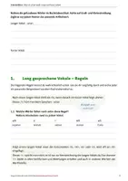 Vorschau - Arbeitsblätter - Lange und kurze Vokale – Klasse 7 und 8 - Seite 3