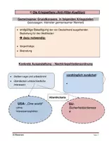 Vorschau - Arbeitsblätter - Kriegsallianz, Besatzungszeit und Teilung Deutschlands - Deckblatt