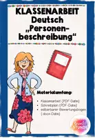 Vorschau - Klassenarbeiten - Klassenarbeit "Personenbeschreibung" - Deckblatt