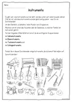 Vorschau - Arbeitsblätter - Instrumente kennenlernen – Arbeitsheft & Wissens-Check | Musik Klasse 3/4 - Seite 1