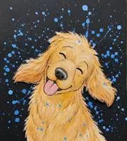 Vorschau - Mal- und Bastelvorlagen - Der Schüttelhund - Action Painting - Bewegung im Bild darstellen - Seite 1
