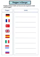Vorschau - Arbeitsblätter - Arbeitseinheit Europa, die europäischen Länder, Flüsse, Flaggen Hauptstädte - Seite 2