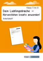 Vorschau - Arbeitsblätter - Dein Lieblingsdrache – Hörverstehen kreativ anwenden! - Deckblatt