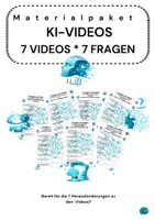 Vorschau - Arbeitsblätter - Künstliche Intelligenz 7 Videos, 7 Fragen: KI verstehen in 7 Modulen Ein interaktiver Lernkurs zur Künstlichen Intelligenz Jg. 7–13 - Deckblatt