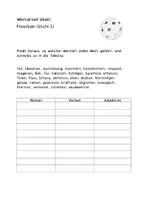 Vorschau - Arbeitsblätter - Wortarten Floorball - Nomen, Verben & Adjektive üben - Deckblatt