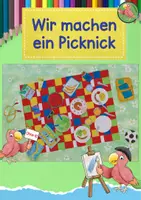 Vorschau - Mal- und Bastelvorlagen - Kunst Sommer, Wir machen ein Picknick, Grundschule - Deckblatt