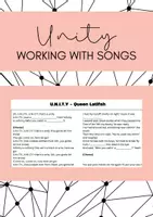 Vorschau - Arbeitsblätter - Arbeitsblatt: Working with Songs (Unity - Queen Latifah) - Deckblatt