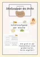 Vorschau - Arbeitsblätter - Schätzaufgabe der Woche I Flächeninhalt I Schätzen - Deckblatt