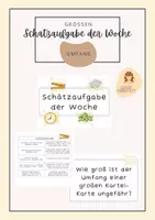 Vorschau - Arbeitsblätter - Schätzaufgabe der Woche I Umfang I Schätzen - Deckblatt