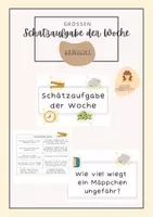 Vorschau - Poster - Schätzen | Schätzaufgabe der Woche | Gewichte | Kilogramm - Deckblatt