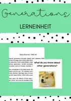 Vorschau - Unterrichtsreihen - Lerneinheit: Arbeitsblätter & Material: Generations - Deckblatt