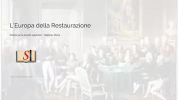 anteprima - Presentazioni / Lavagne - L’EUROPA DELLA RESTAURAZIONE: Lezione Completa - Pagina di copertina