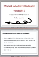 Vorschau - Fördermaterial/Inklusion - Schreibschrift: Warzenschwein Spezial: Fehlerteufel Lesekarten langes -ie - Seite 1