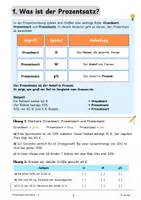 Vorschau - Arbeitsblätter - Prozentsatz berechnen – Arbeitsblätter, Präsentationen & Interactive - Seite 1