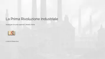 anteprima - Presentazioni / Lavagne - La Prima Rivoluzione Industriale: Unità Didattica Completa - Pagina di copertina