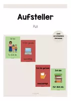 Vorschau - Poster - Aufsteller Pult // Ich bin beschäftigt; Ich bin für dich da - Deckblatt