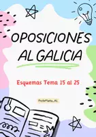 Vista previa - Refuerzo / NEE / Materiales de apoyo - Esquema tema 15 al 25 oposiciones AL Galicia - Portada
