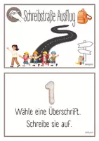 Vorschau - Arbeitsblätter - Schreibstraße Ausflug - wir schreiben über unseren Ausflug - Deckblatt