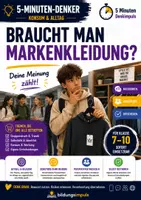 Vorschau - Arbeitsblätter - Braucht man Markenkleidung? 5-Minuten-Denker für Konsum & Alltag | Diskussionsimpuls ab Klasse 7 - Deckblatt