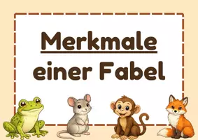 Vorschau - Merkblätter - Merkmale einer Fabel - Merkplakate | Kl. 5/6 - Seite 1