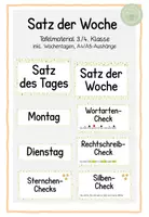 Vorschau - Präsentationen/Tafelbilder - Satz der Woche - Satz des Tages Aushang - Deckblatt