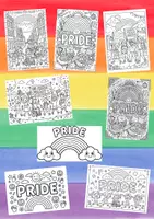 Vorschau - Arbeitsblätter - PRIDE - Ausmalbilder, Poster - Deckblatt