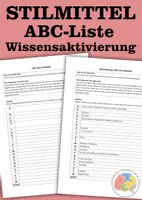 Vorschau - Spiele - Stilmittel / rhetorische Mittel - ABC-Liste / ABC-Methode - Deckblatt