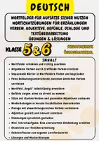 Vorschau - Stationenlernen - Wortfelder für Aufsätze sicher nutzen Wortschatzübungen für Erzählungen Verben, Adjektive, Gefühle, Dialoge und Textüberarbeitung Übungen & Lösungen Klasse 5 & Klasse 6 - Deckblatt