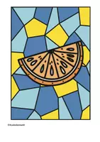 Vorschau - Mal- und Bastelvorlagen - Obst Ausmalbilder Sommer Popart / Kunst vor den Ferien /Sommerferien - Seite 2