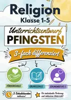 Vorschau - Stundenentwürfe - Pfingsten | Unterrichtsentwurf | Ganzheitlich & Interaktiv | 2 Schulstunden mit Übungen | Differenziert für Grundschule, Förderschule & Sekundarstufe I | Klasse 1–5 - Deckblatt