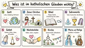 Vorschau - Arbeitsblätter - Lernposter + Arbeitsblätter zum Thema "Was ist im katholischen Glauben wichtig?" + Lösung & MP3 + Mindmap + Infografik - Seite 2