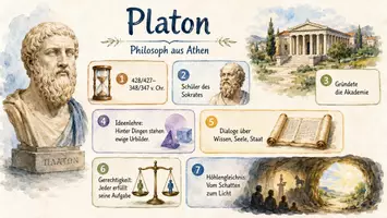 Vorschau - Arbeitsblätter - Arbeitsblatt "Platon" + Onlineübung & MP3 + Infografik - Seite 2