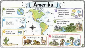Vorschau - Arbeitsblätter - Lernposter + Arbeitsblatt zum Thema "Amerika" + Onlineübung & MP3 + Mindmap + Infografik - Seite 2